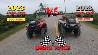 ALL NEW CAN-AM 700 XMR vs 2023 850 XMR Drag Race