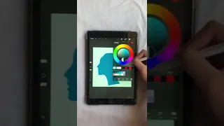 Use the PAPER-CUT OUT TECHNIQUE to make a MASTERPIECE on PROCREATE ! #procreateart #shorts #paper
