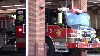 *DIAPHONE HORN* Glen Cove Vol. Fire Dept. Ladder 5211 and Engine 529 responding