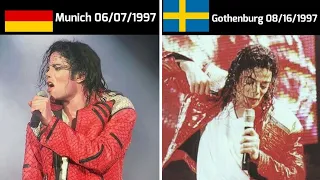 Michael Jackson| Comparison Beat It Munich 1997 VS Gothenburg 1997