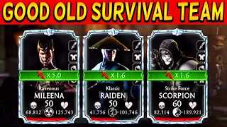 Are Old Diamonds Good in MK Mobile Survivor? Klassic Raiden and Ravenous Mileena INSANE Combo!