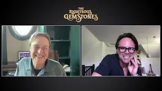 Walton Goggins & John Goodman trying not to laugh on "The Righteous Gemstones"