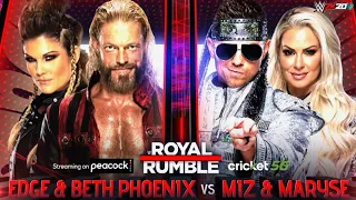 WWE - Edge & Beth Phoenix vs The Miz & Maryse : Royal Rumble 2022