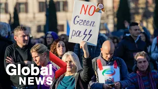 Thousands in Italy protest "lack of freedom" due to COVID-19 restrictions