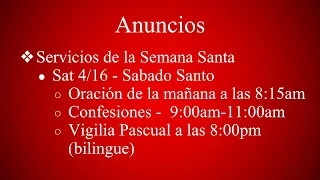 Palm Sunday Mass (Spanish) - 4/10/2022