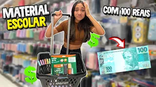 COMPRANDO MATERIAL ESCOLAR COM 100 REAIS | O MUNDO DE LARISSA