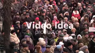 23 марта 2015. Луганск. Митинг против экономической блокады Киевом.