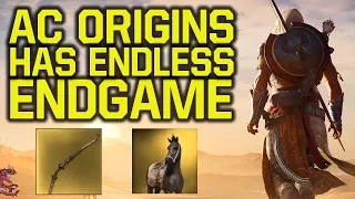 Assassins Creed Origins HAS ENDLESS ENDGAME - PROGRESS BEYOND MAX LEVEL (AC ORIGINS Gameplay)