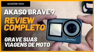 Review Completo da AKASO BRAVE 7 - Câmera de Ação para Gravar Motovlog e Viagens