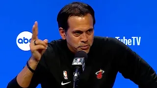 Erik Spoelstra Shuts Down Postgame Question on Jokic | 2023 NBA Finals