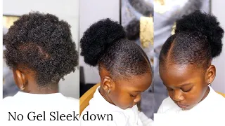 4C Hair Can't Sleek Down ? See What i did  | Toddler/kid hairstyle on short hair