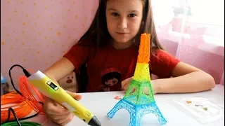 3D Эйфелева башня (рисуем 3д ручкой)