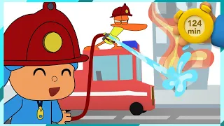 🧑‍🚒 POCOYO E NINA - Bombeiros ao Resgate! 🔥 [124 min] | DESENHOS ANIMADOS para crianças