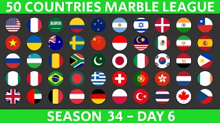 50 Countries Marble Race League Season 34 Day 6/10 Marble Race in Algodoo