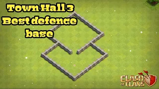 Town Hall level 3 base Full HD New BEST Town Hall 3 (TH3) Base with Town Hall inside the wall