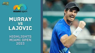 Andy Murray vs Dusan Lajovic Highlights | Miami Open 2023 Round 1 Gameplay