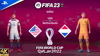 FIFA 23 USA VS Netherlands | Qatar World Cup 22 | HDR PS5 4K NextGen Full Gameplay | R7M10