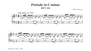 Bach - Prelude in C minor, BWV 999 | Samuel J. Neves