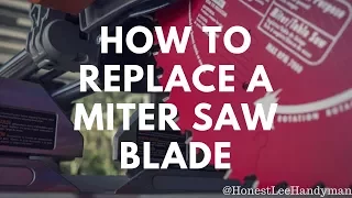 How To replace A Harbor Freight Miter Saw blade