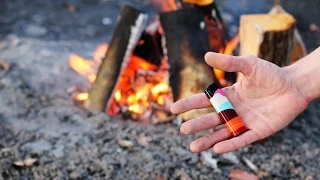 What happens if you throw one cigarette lighter into the fire ?