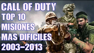 TOP 10 - Misiones más Difíciles de la saga Call of Duty Parte I (2003-2013) | HARDEST MISSIONS COD