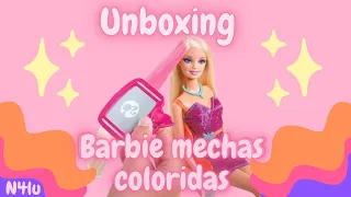 UNBOXING BARBIE MECHAS COLORIDAS. Recuperei minha Barbie preferida da minha infância.