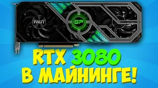 Обзор на видеокарту RTX 3080 Palit gaming pro в майнинге! Правильный РАЗГОН. Хэшрейт и потребление.