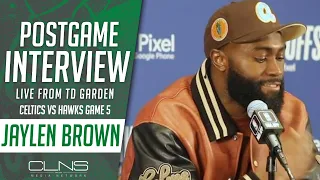 Jaylen Brown REACTS to Trae Young Game-Winner | Postgame Interview