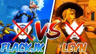 СЛУЧАЙНАЯ ДУЭЛЬ БЕЗ КД FLACKJK VS LEYN 1 VS 1 В ОВЕРВОТЧ | OVERWATCH: АРКАДА