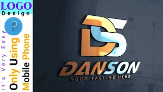 DS 3d professional logo design How to make logo in phone pixellab tutorials // DS logo //