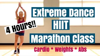 4 Hour 😱 Extreme Dance HIIT Marathon Class