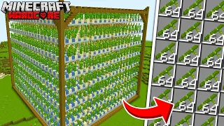 Ich habe eine Bambusfarm in Minecraft Hardcore gebaut!