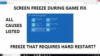 Screen Freeze When Playing Games FIX