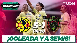 Resumen y goles | América (8)5-1(2) FC Juárez | CL2023 Femenil - 4tos | TUDN