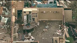 Aerial video of the Jacksboro tornado damage