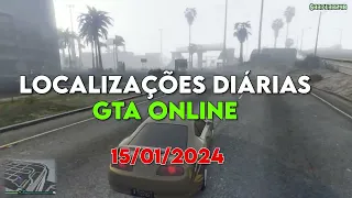 GTA ONLINE - LOCALIZAÇÕES DIARIAS 15/01/2024 | TRAFICANTES - GUN VAN - BAU DO NAUFRAGIO