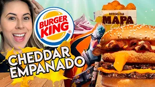 Mega Stacker Cheddar Empanado e Combo Free Fire Novidades Burger King