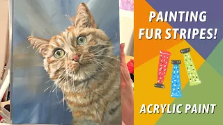 LEARNING HOW TO PAINT A CAT! Orange Striped Cat Portrait! By: Annie Troe