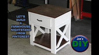 Build your own Farmhouse Nightstand  / Jon's DIY