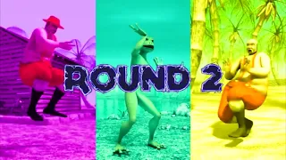 WRONG COLOR SPEED CHALLENGE Bad Santa & Patila Alien Green El Chombo Dance #dametucosita​​​​​#shorts