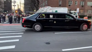 Biden's motorcade in NYC, February 2024