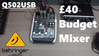 Budget desktop mixer - Behringer Q502USB - Unboxing and Review