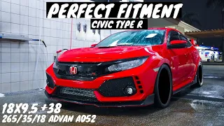 BEST WHEEL FITMENT FOR CIVIC TYPE R // UPGRADED WHEEL SETUP // FK8 STARTER PACK MOD