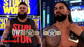 Royal Rumble 2022 - Roman Reigns Vs Kevin Owens For The WWE Undisputed Championship WWE 2K22