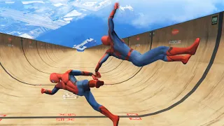 GTA 5 Water Ragdolls | Spiderman jumper #3 [Flooded LS Funny moments]