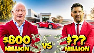 Messi VS The Rock -  Who is Richer?