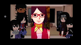 Uchiha react to Sarada Uchimaki