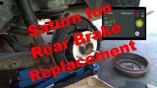 Saturn Ion Rear Brake Replacement 2003 to 2007