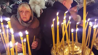 Рождество Христова. Литургия в трапезной церкви Киево-Печерской Лавры 7 января 2019 года