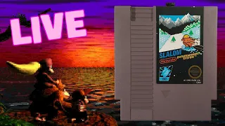 Slalom for NES - Rareware's first Nintendo game!
